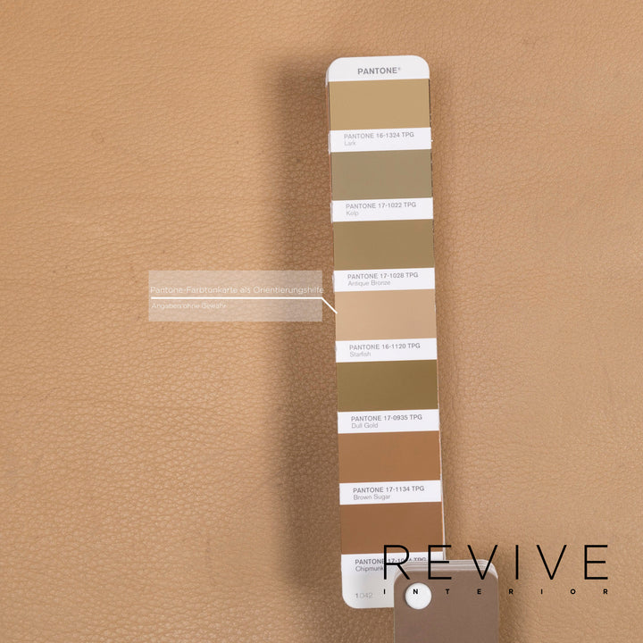 Brühl & Sippold Canapé d'angle en cuir Beige Fonction Canapé #13096