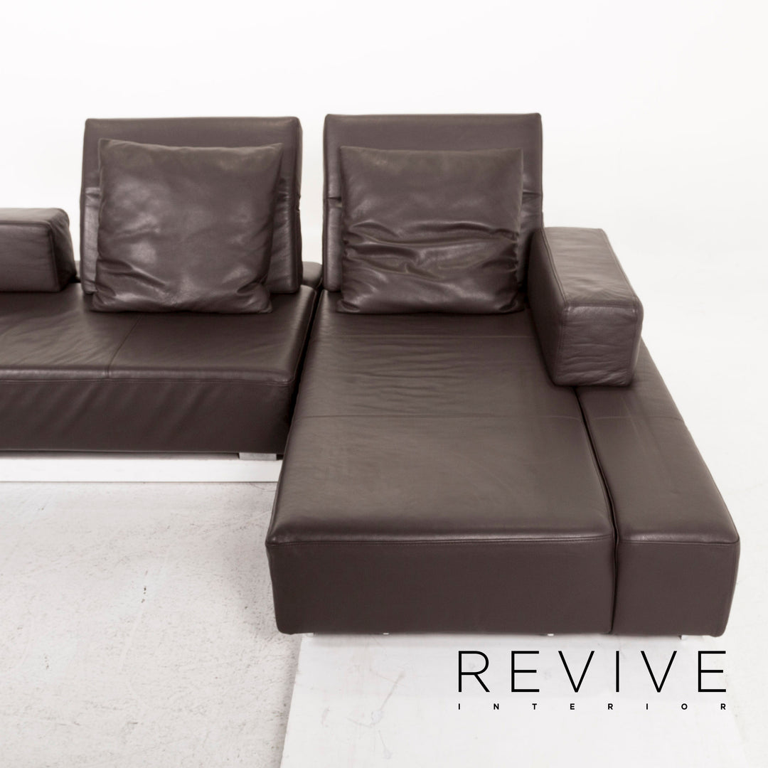 Brühl Leder Ecksofa Braun Dunkelbraun Funktion Couch #12714