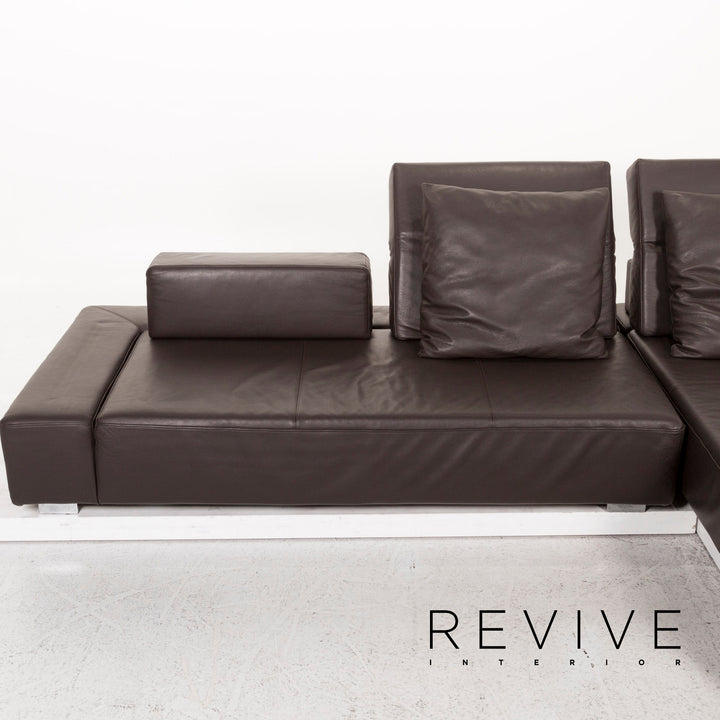 Brühl Leder Ecksofa Braun Dunkelbraun Funktion Couch #12714