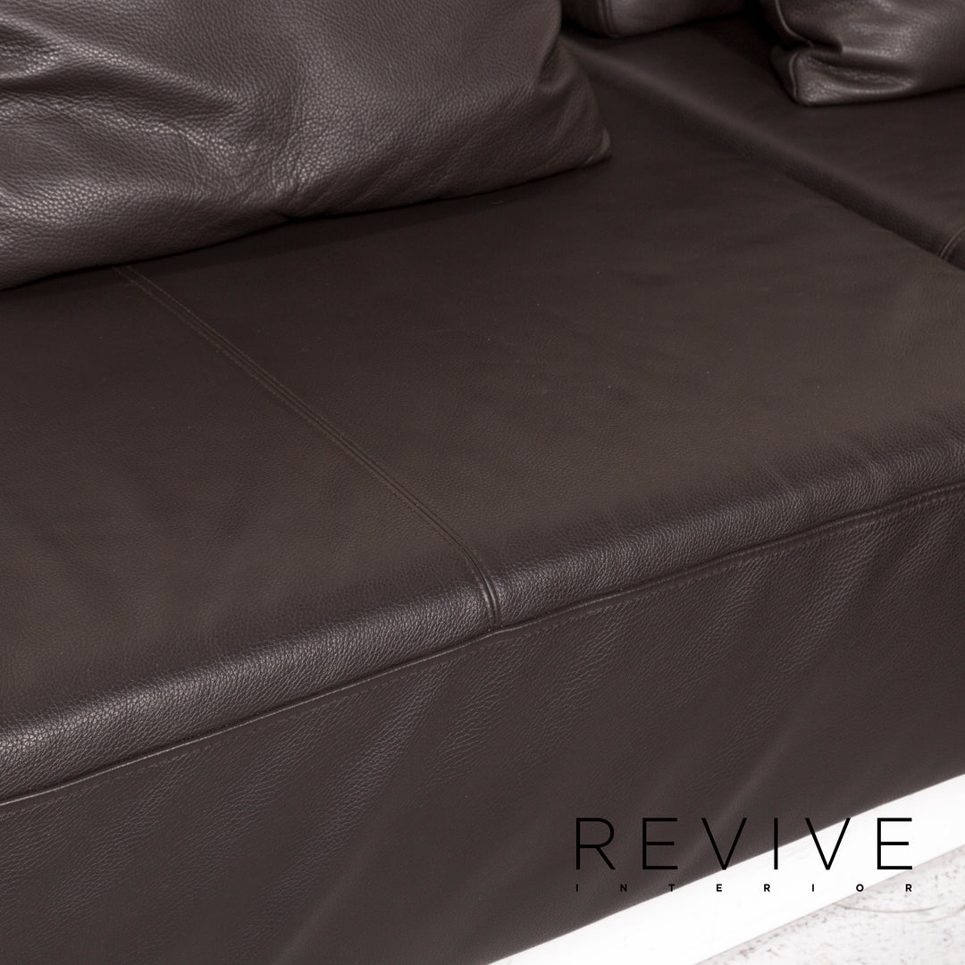 Brühl Leder Ecksofa Braun Dunkelbraun Funktion Couch #12714