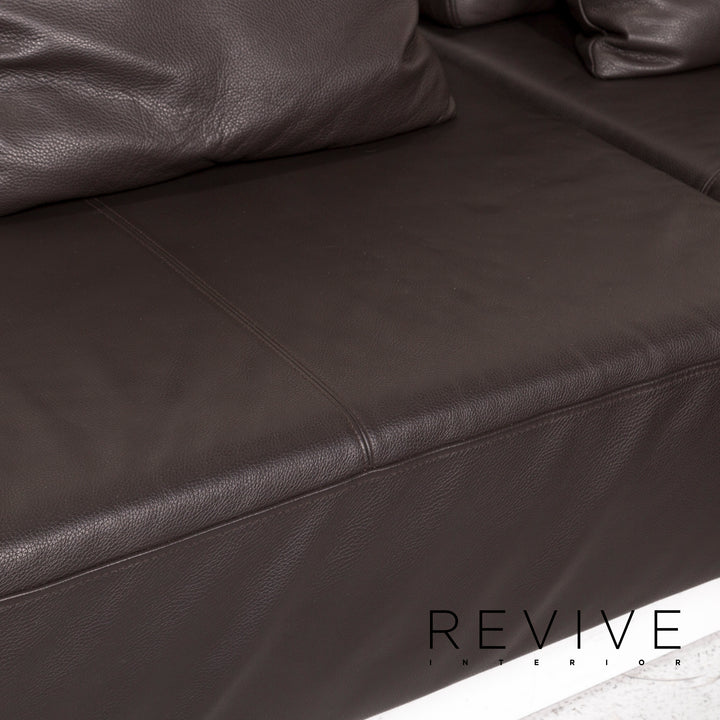 Brühl Leder Ecksofa Braun Dunkelbraun Funktion Couch #12714