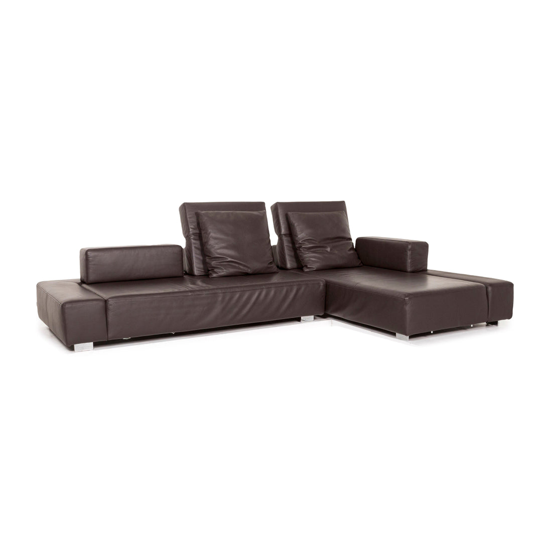Brühl Leder Ecksofa Braun Dunkelbraun Funktion Couch #12714