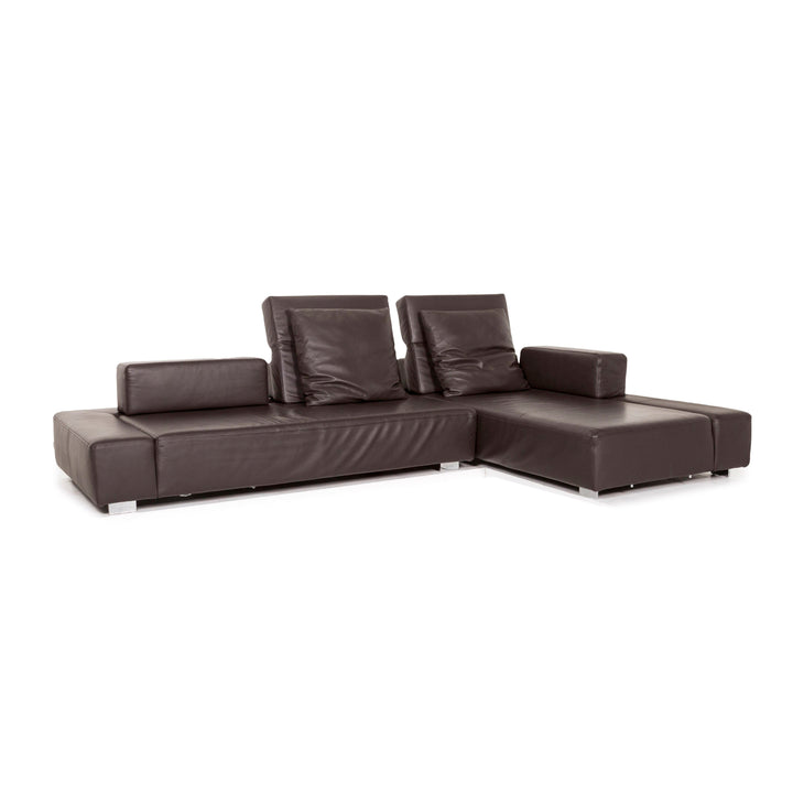 Brühl Leder Ecksofa Braun Dunkelbraun Funktion Couch #12714