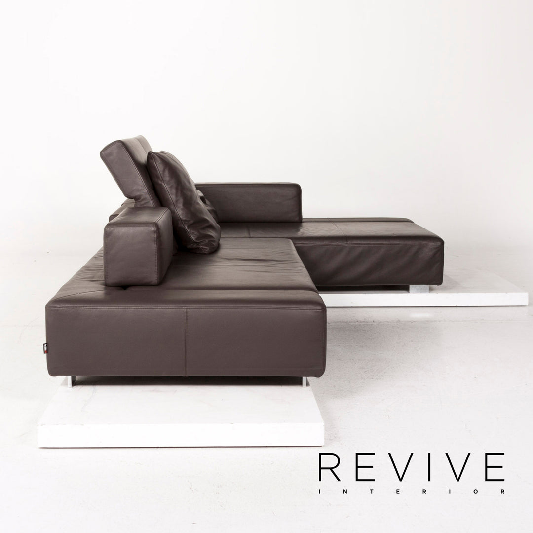 Brühl Leder Ecksofa Braun Dunkelbraun Funktion Couch #12714