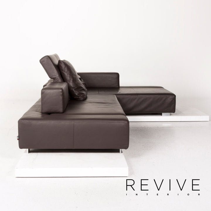 Brühl Leder Ecksofa Braun Dunkelbraun Funktion Couch #12714
