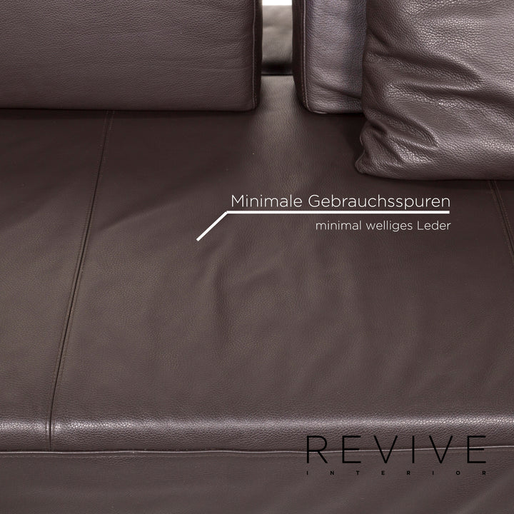 Brühl Leder Ecksofa Braun Dunkelbraun Funktion Couch #12714