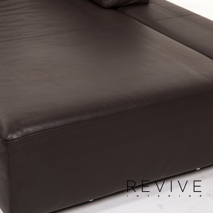 Brühl Leder Ecksofa Braun Dunkelbraun Funktion Couch #12714