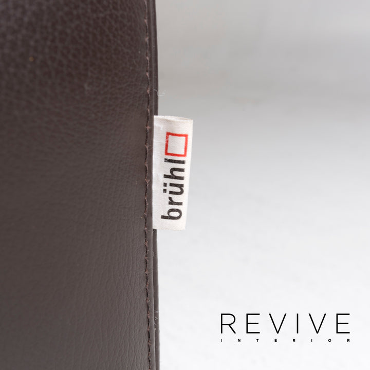 Brühl & Sippold Canapé d'angle en cuir marron marron foncé #12860