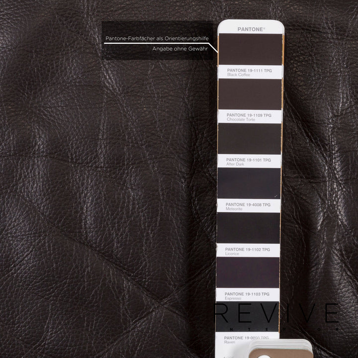 Brühl & Sippold Canapé d'angle en cuir marron marron foncé #12860