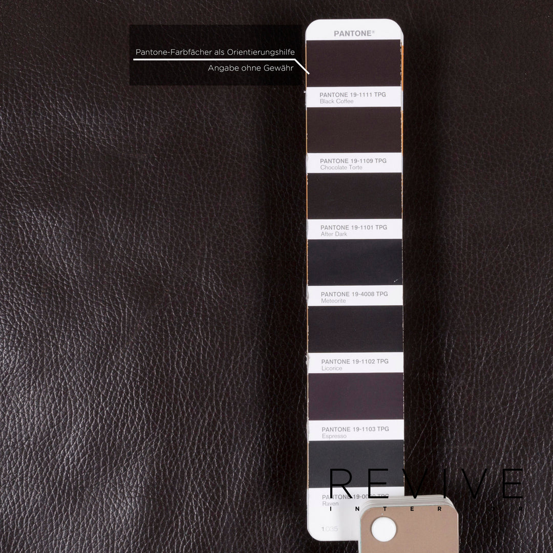 Brühl & Sippold Leder Ecksofa Sofa Garnitur Braun Dunkelbraun 1x Ecksofa 1x Hocker #13029