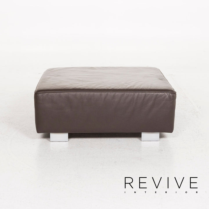 Brühl & Sippold Leder Hocker Braun Ottoman #12861