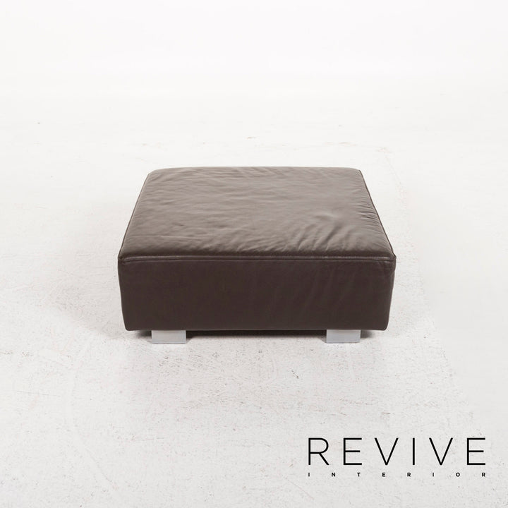 Brühl & Sippold Leder Hocker Braun Ottoman #12861