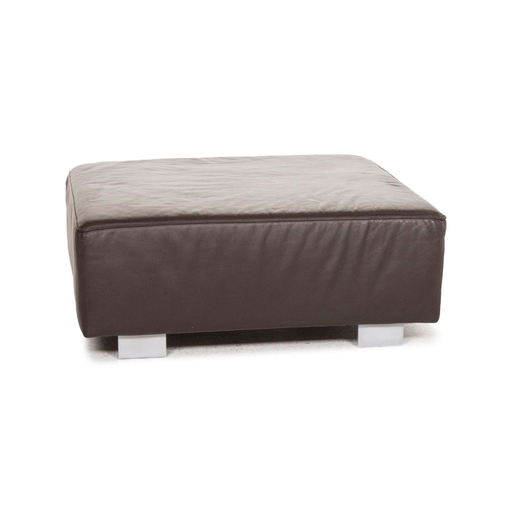 Brühl & Sippold Leder Hocker Braun Ottoman #12861