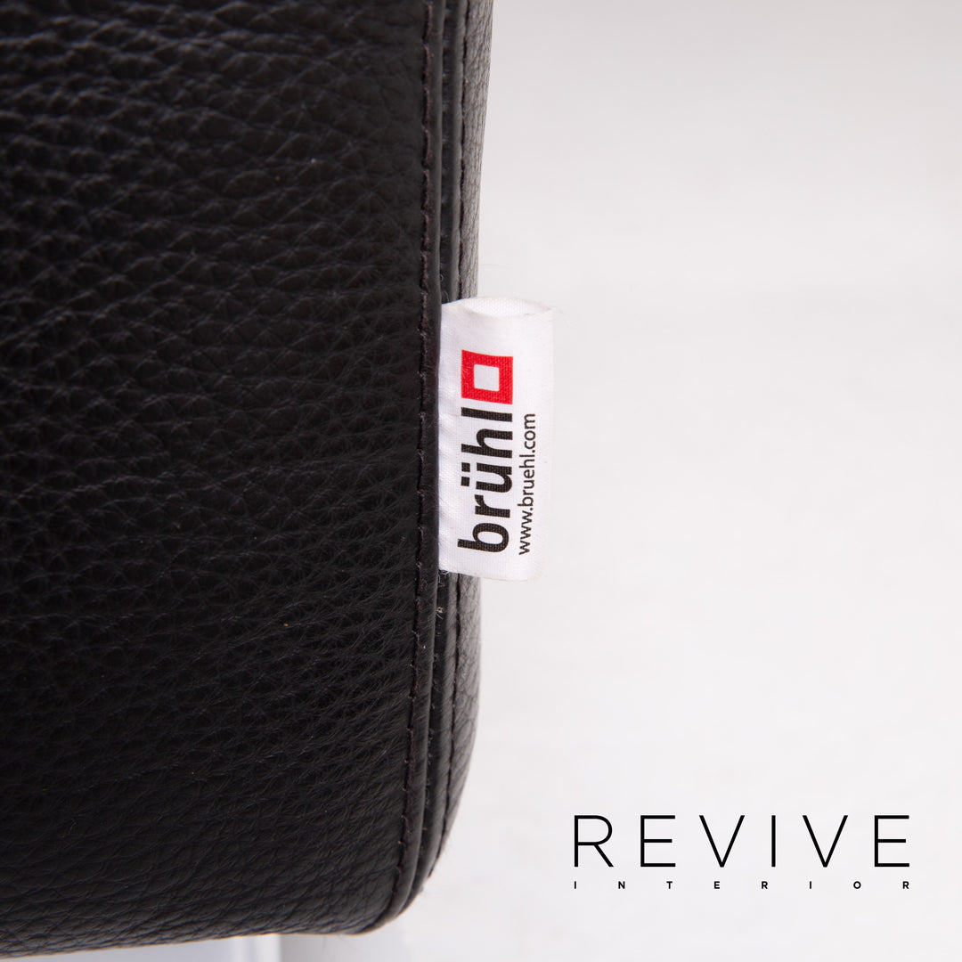 Brühl & Sippold Leder Hocker Schwarz #13972