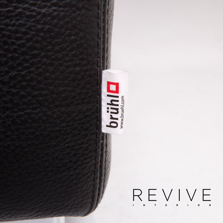 Brühl & Sippold Leder Hocker Schwarz #13972