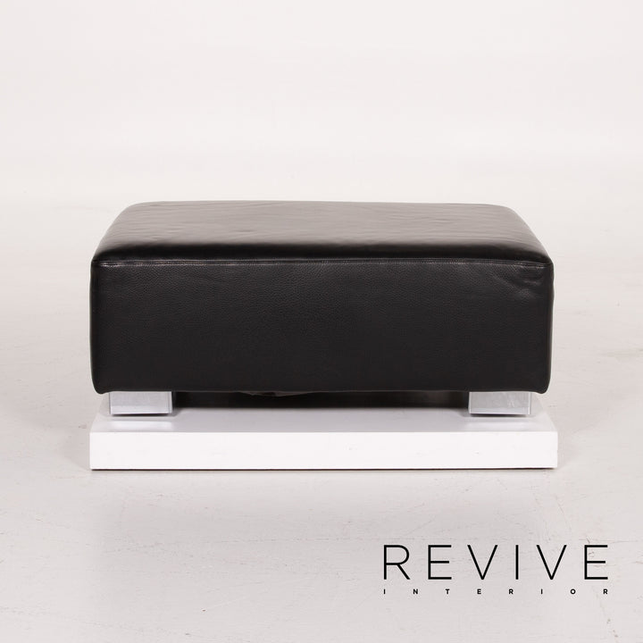 Brühl & Sippold Leder Hocker Schwarz #13972