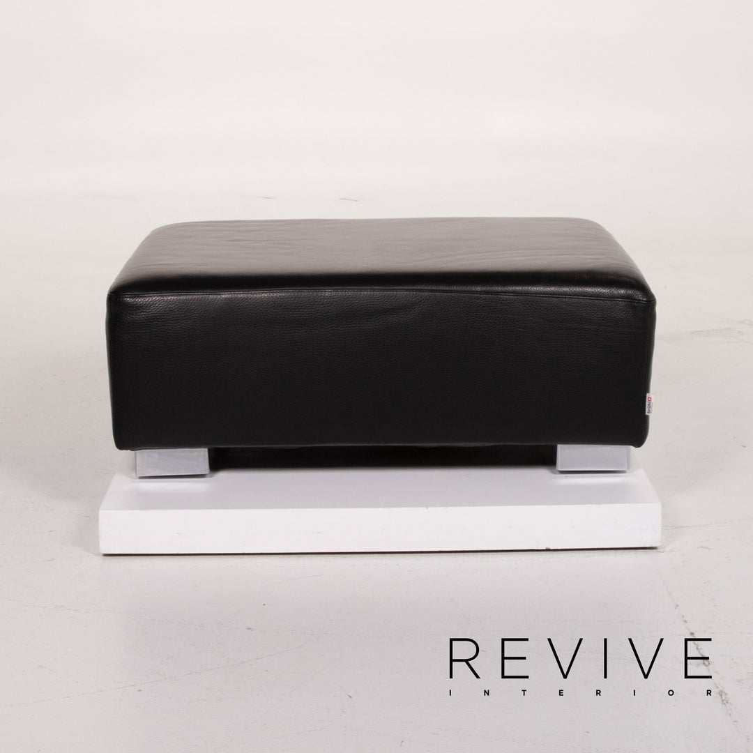 Brühl & Sippold Leder Hocker Schwarz #13972