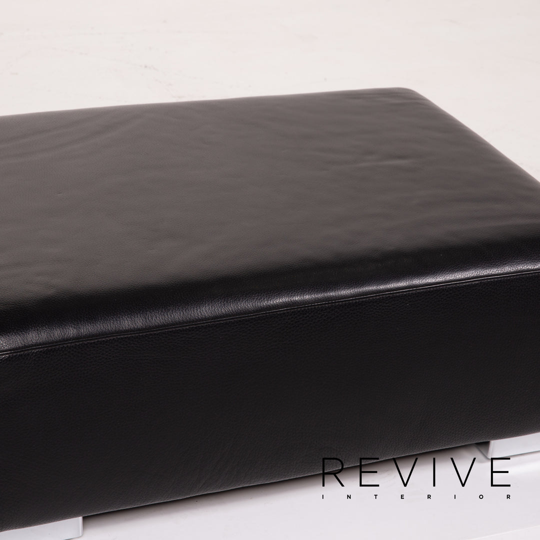 Brühl & Sippold Leder Hocker Schwarz #13972