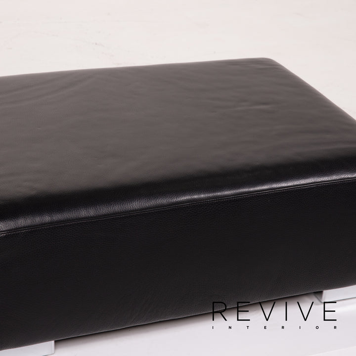 Brühl & Sippold Leder Hocker Schwarz #13972