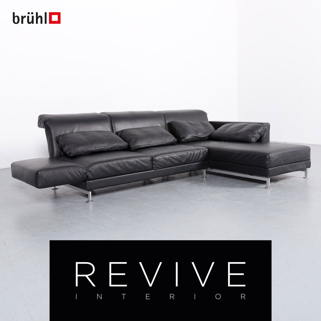 Brühl Moule Leder Ecksofa Schwarz Funktion Couch Echtleder #5883
