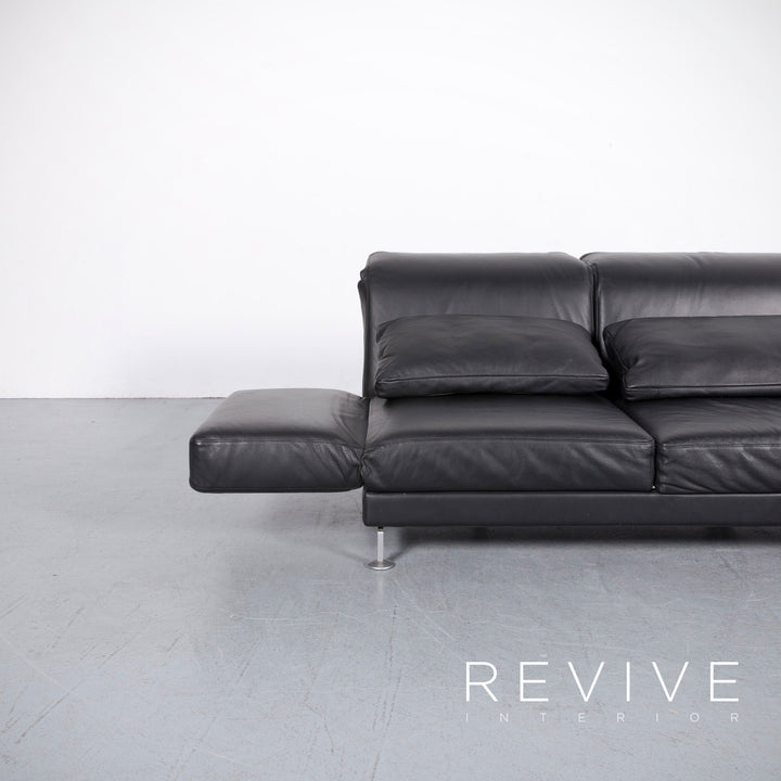 Brühl Moule Leder Ecksofa Schwarz Funktion Couch Echtleder #5883