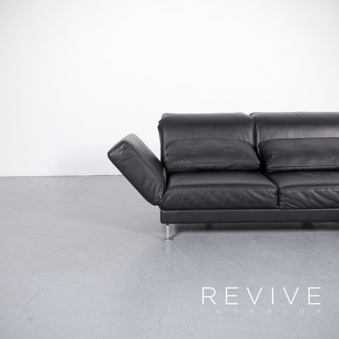Brühl Moule Leder Ecksofa Schwarz Funktion Couch Echtleder #5883