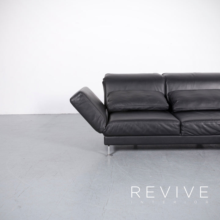 Brühl Moule Leder Ecksofa Schwarz Funktion Couch Echtleder #5883