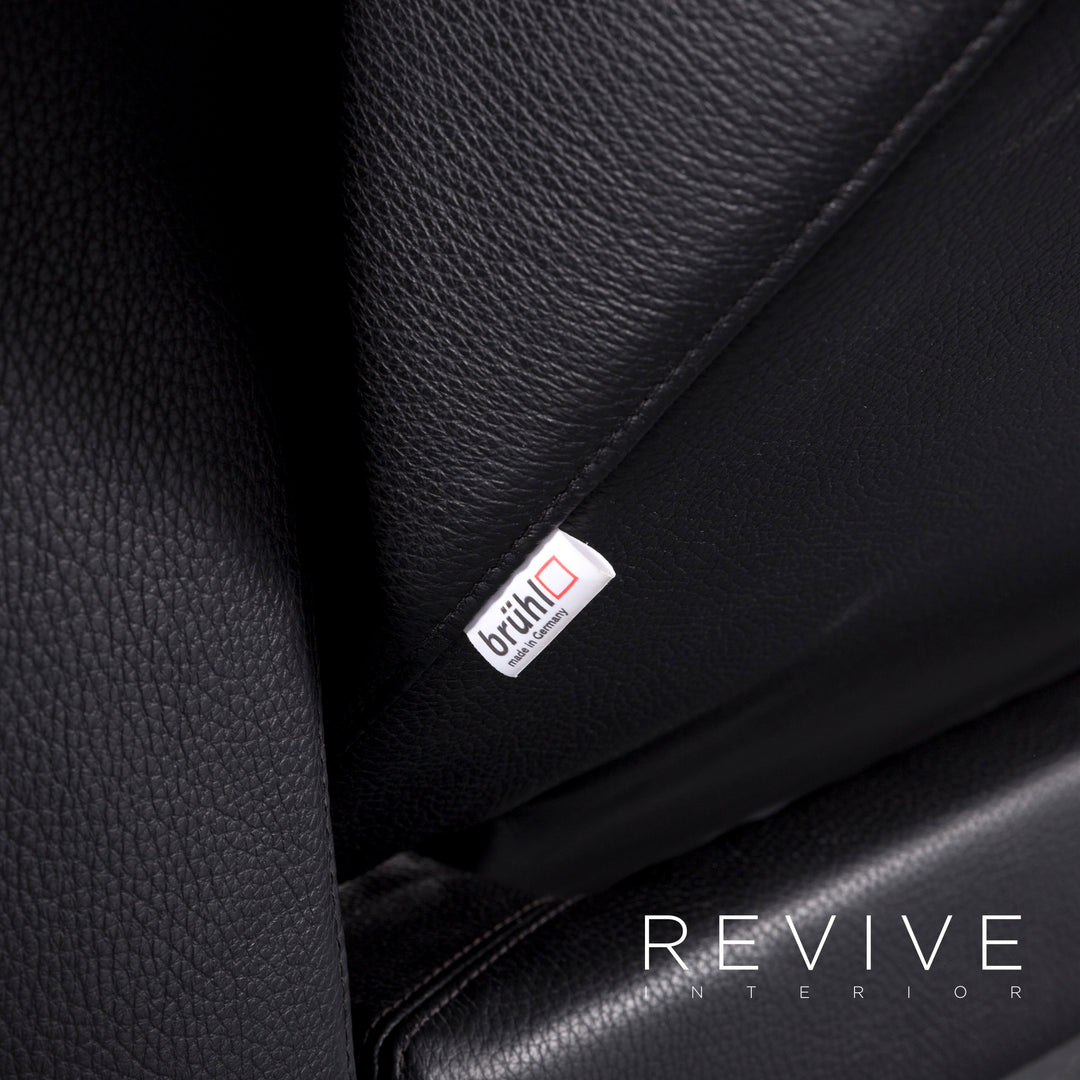 Brühl Moule Leder Ecksofa Schwarz Funktion Couch Echtleder #5883