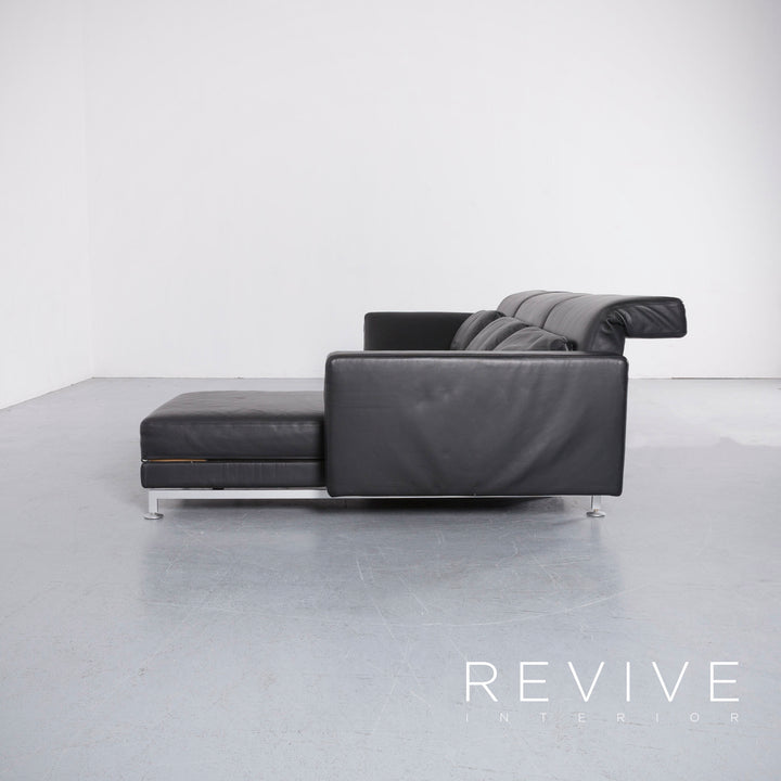 Brühl Moule Leder Ecksofa Schwarz Funktion Couch Echtleder #5883