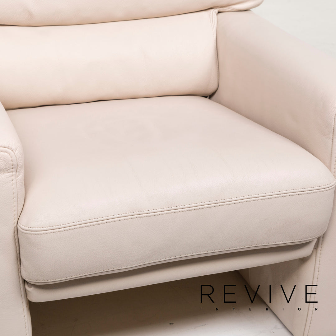 Brühl & Sippold Leder Sessel Creme #12022