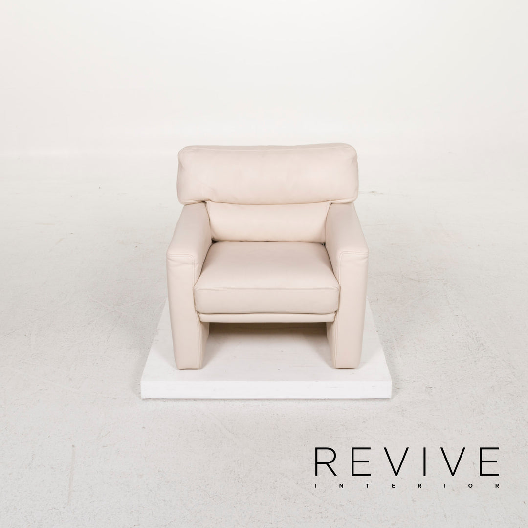 Brühl & Sippold Leder Sessel Creme #12022