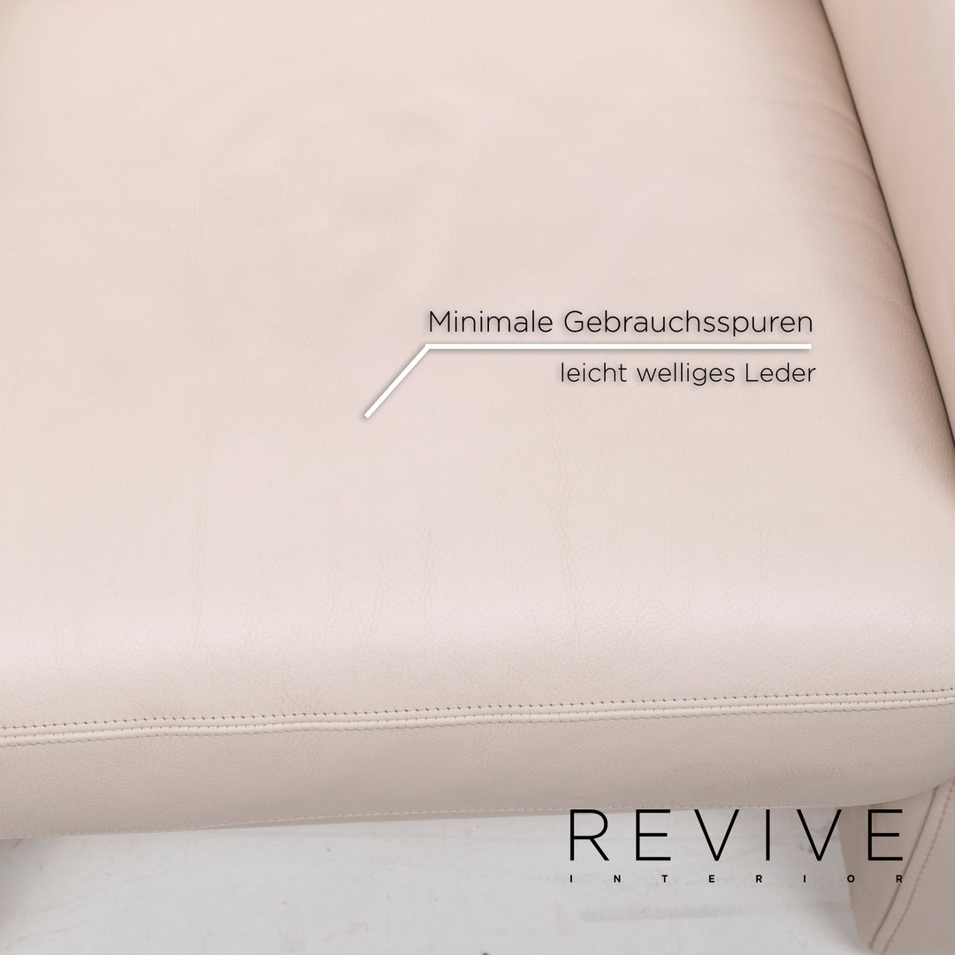 Brühl & Sippold Leder Sessel Creme #12022