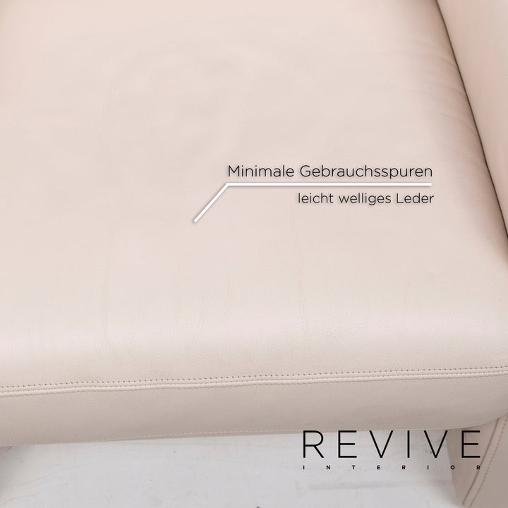 Brühl & Sippold Leder Sessel Creme #12022