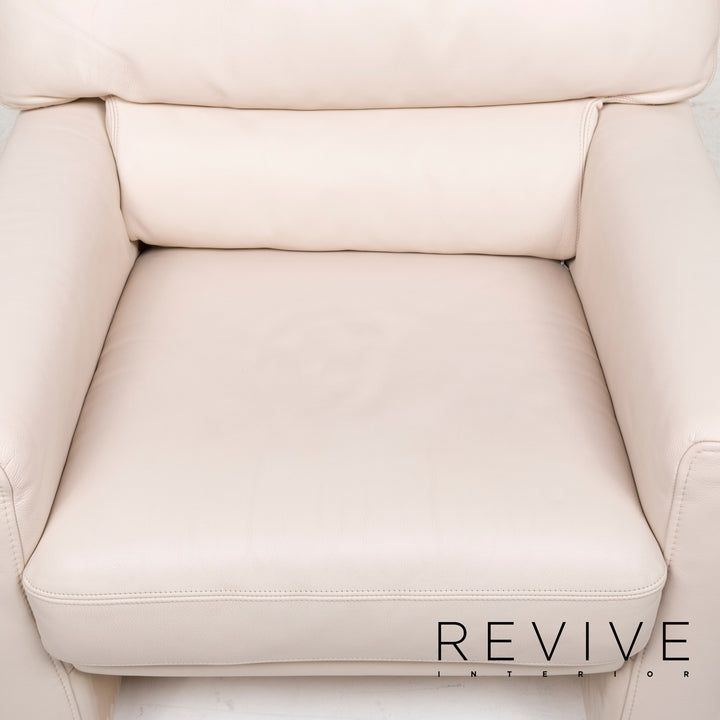 Brühl & Sippold Leder Sessel Creme #12022