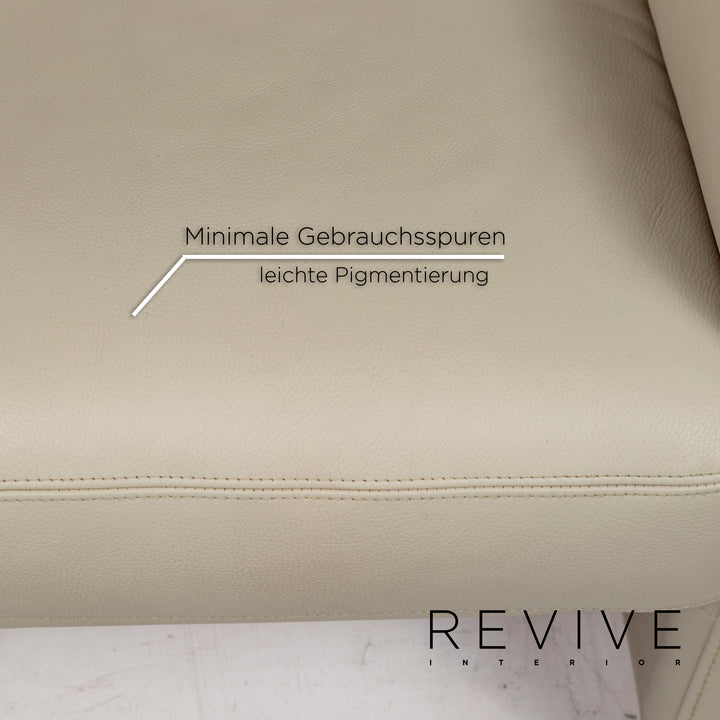 Brühl & Sippold Leder Sessel Creme #12023