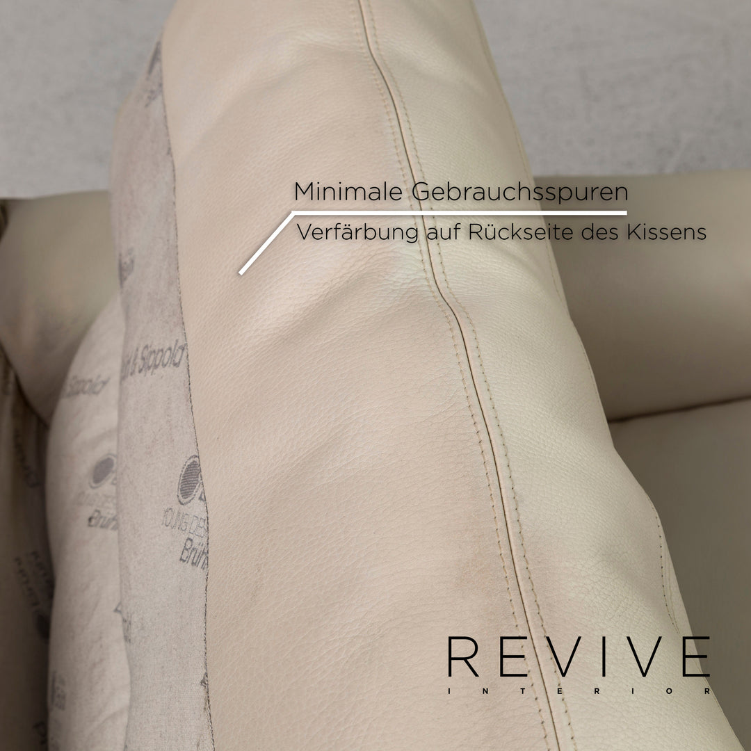 Brühl & Sippold Leder Sessel Creme #12023