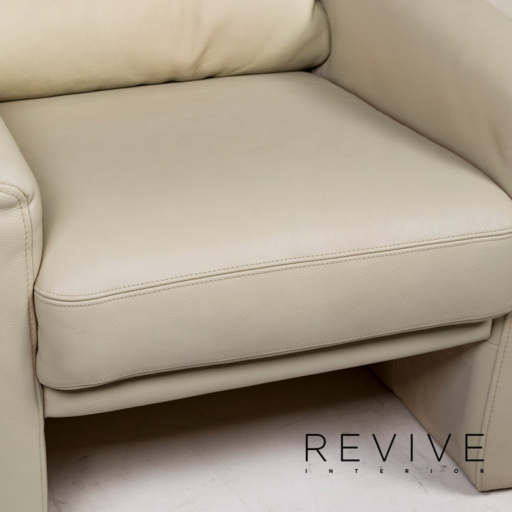 Brühl & Sippold Leder Sessel Creme #12023