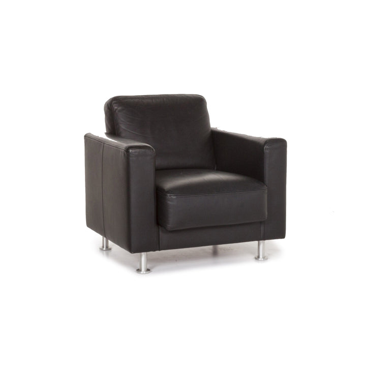 Brühl & Sippold Fiesta Leder Sessel Schwarz #12765