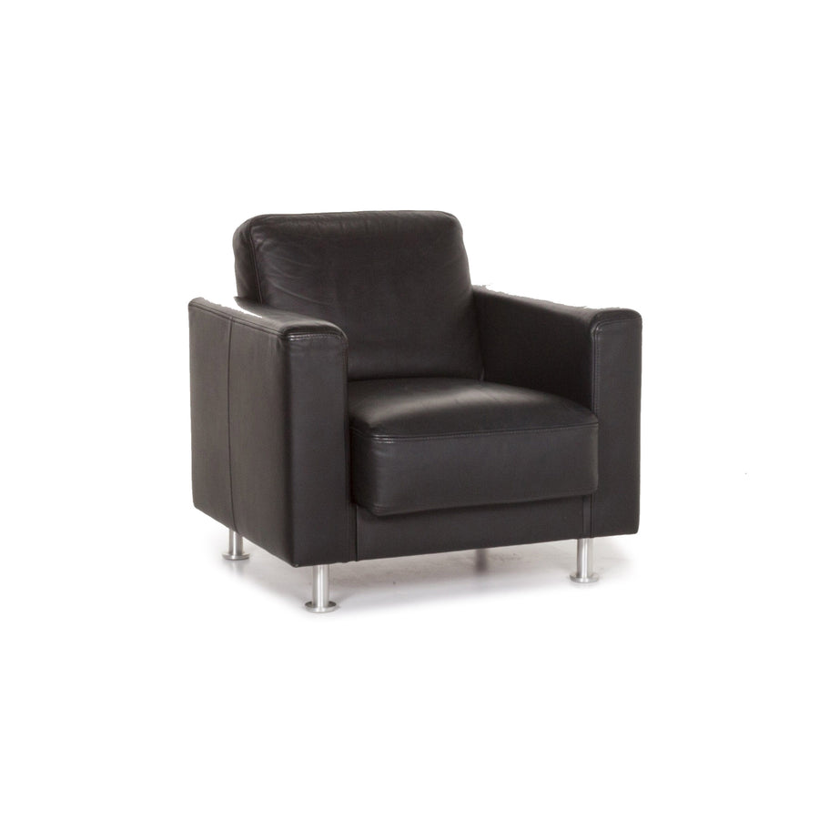 Brühl & Sippold Fiesta Leder Sessel Schwarz #12765