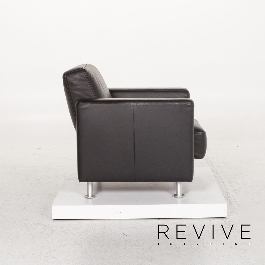Brühl & Sippold Fiesta Leder Sessel Schwarz #12765