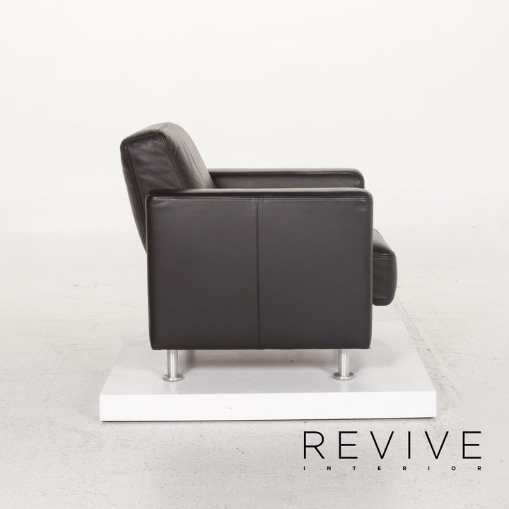 Brühl & Sippold Fiesta Leder Sessel Schwarz #12765