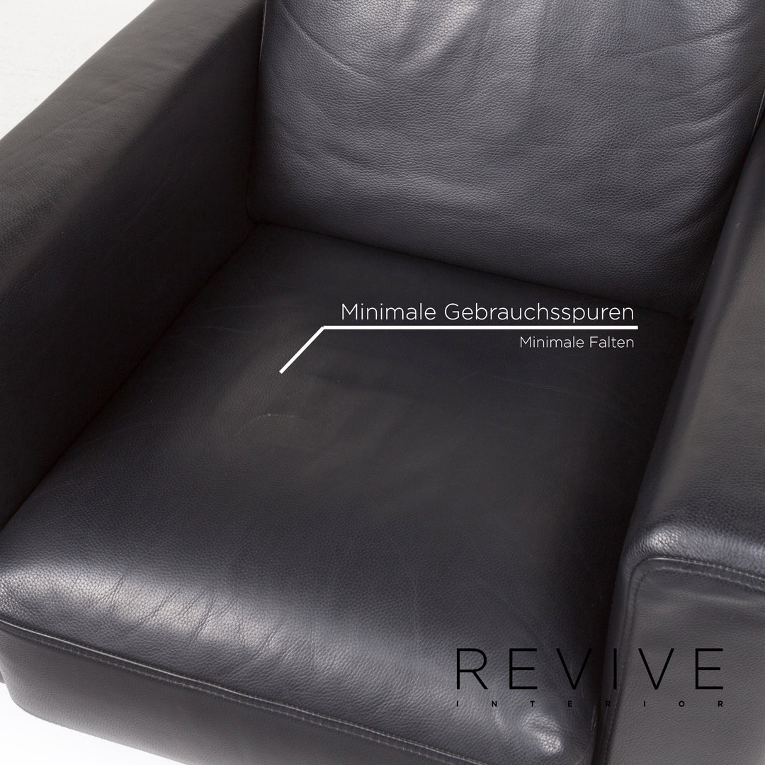 Brühl & Sippold Fiesta Leder Sessel Schwarz #12765