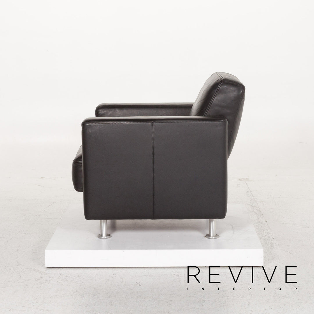 Brühl & Sippold Fiesta Leder Sessel Schwarz #12765