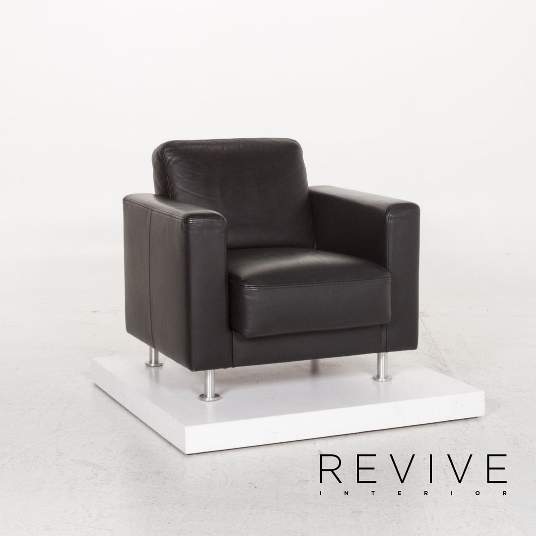 Brühl & Sippold Fiesta Leder Sessel Schwarz #12765