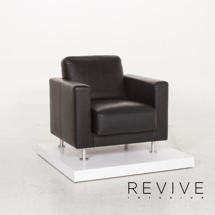 Brühl & Sippold Fiesta Leder Sessel Schwarz #12765