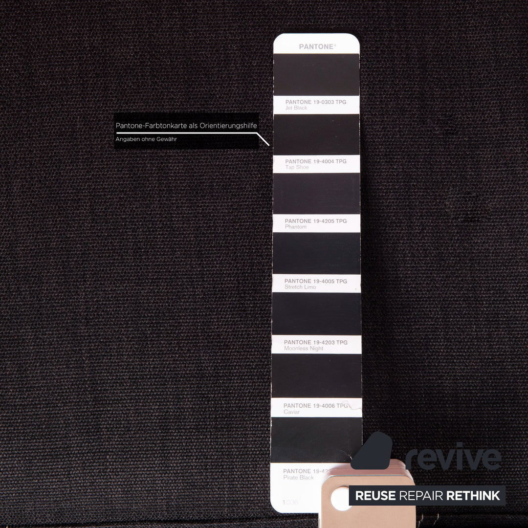 Brühl & Sippold Leder Sofa Schwarz Viersitzer Couch