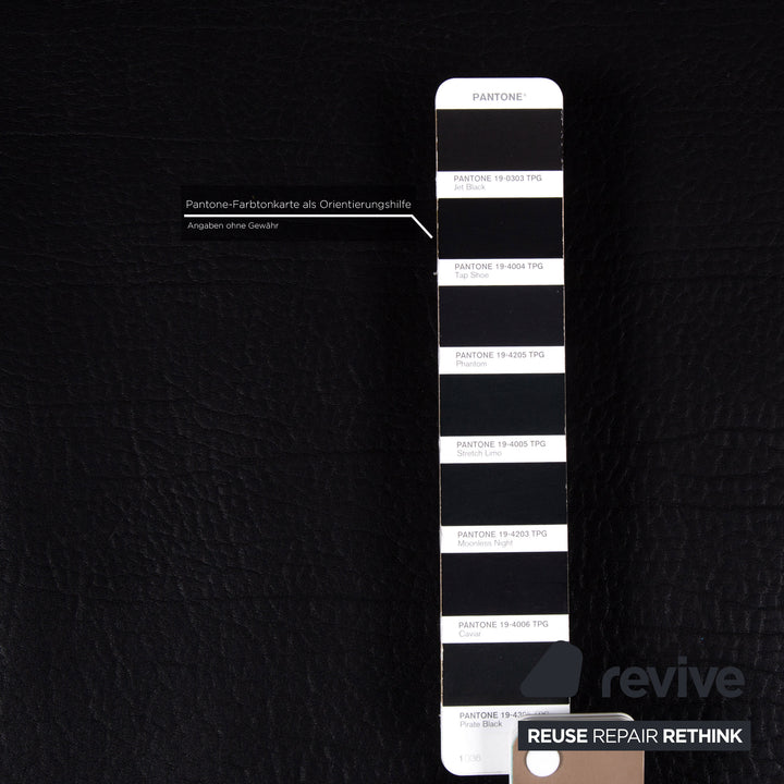 Brühl & Sippold Canapé en cuir noir Canapé deux places #13415