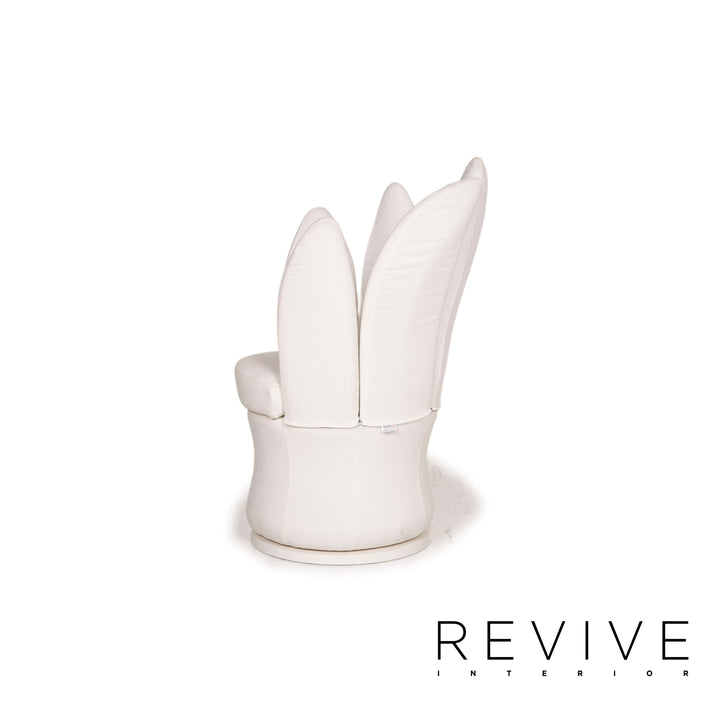 Brühl & Sippold Fauteuil en tissu Lemon Blossom blanc fonction ivoire