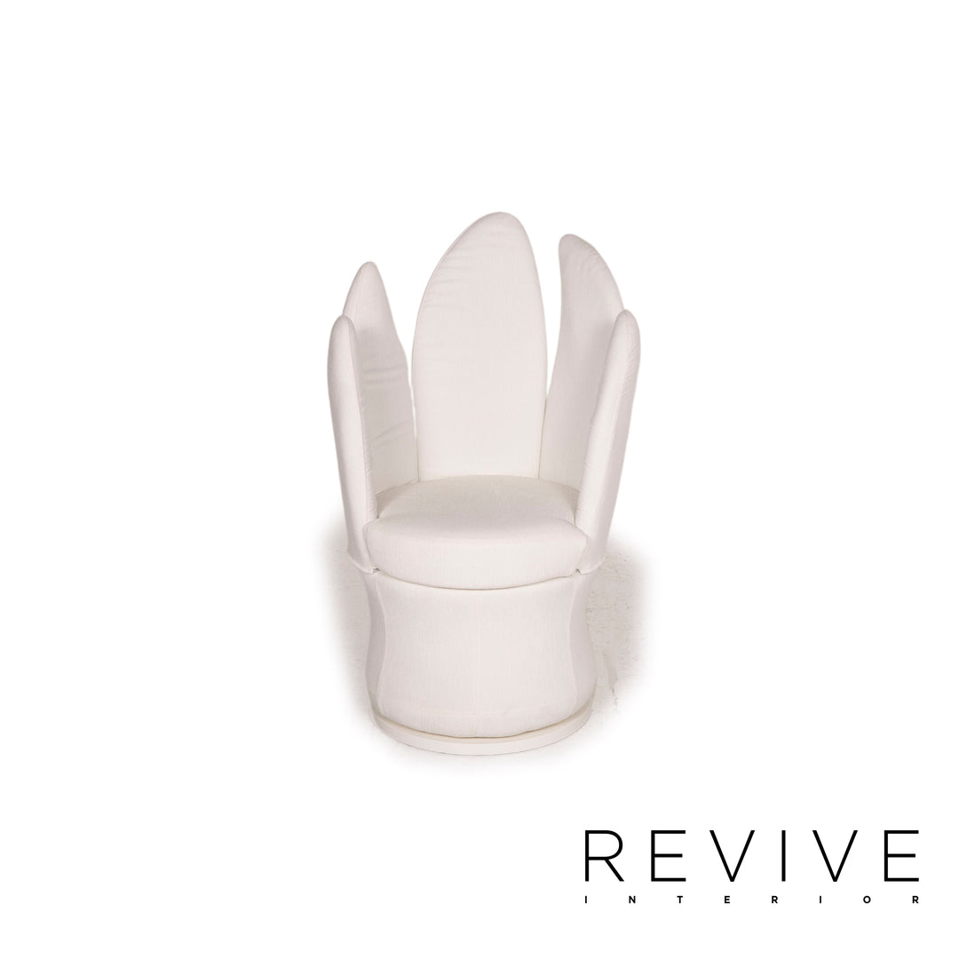 Brühl & Sippold Fauteuil en tissu Lemon Blossom blanc fonction ivoire