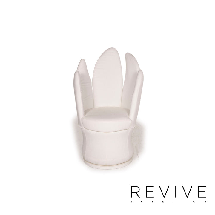 Brühl & Sippold Fauteuil en tissu Lemon Blossom blanc fonction ivoire